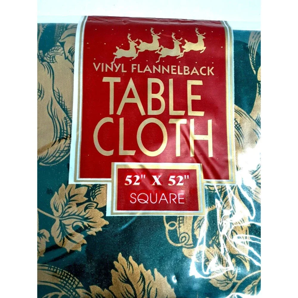 Sarah Lynn’s Vinyl Flannelback Square Tablecloth 52